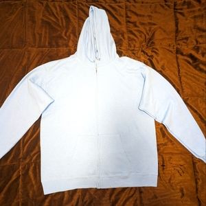 Cropped zip-through hoodie.